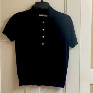 Zara short sleeve sweater with pearl buttons